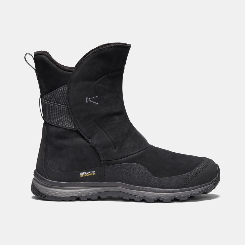 Keen Winterterra Läder Vattentäta Vinterkängor Dam Svarta | XLHBQ3019